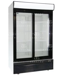   SD 1002 SLE Csúszó üvegajtós hűtővitrin +4 ... +10 °C, hűtéstartománnyal, 1130 x 700 x 2023 mm, 0.51 kW
