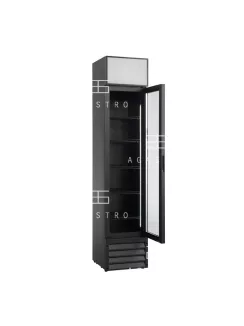  SD 217 E - Üvegajtós hűtővitrin  (+25°C, 60% Rh) 0 ... +10 °C hűtéstartománnyal, 390 x 475 x 1880 mm