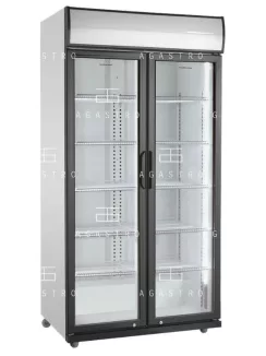   SD 881 HE - Dupla nyílóajtós hűtővitrin - 437 literes, +0 ... +10 °C hűtéstartománnyal, 0.51 kW, 870 x 605 x 1996 mm