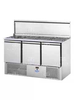   SL03EKO Salátahűtő 3 ajtóval GN 1/1 + 4 / +10 °C, 0.3 kW