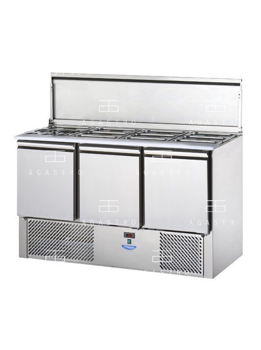 SL03EKO Salátahűtő 3 ajtóval GN 1/1 + 4 / +10 °C, 0.3 kW