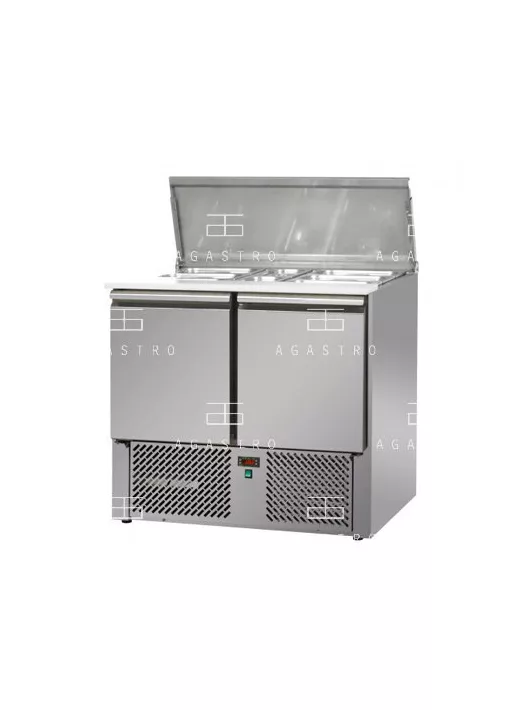 SLV02EKO Salátahűtő 2 ajtóval GN 1/1 + 4 / +10 °C, 0.28 kW