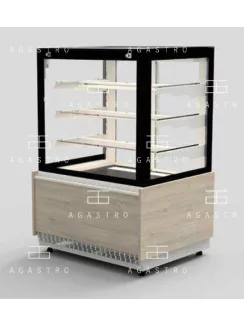   SONATA 0.9 Süteményes pult dupla frontüveggel (+25°C, 60% Rh) + 5 ... + 15 °C, hűtéstartománnyal, 937x790x1400 mm