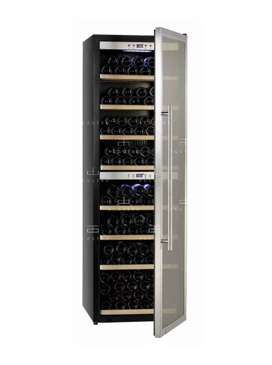 SW-180 Kétszekciós, kompresszoros borhűtő (+25°C, 60% Rh) +5 ... +22 °C, 0.17 kW