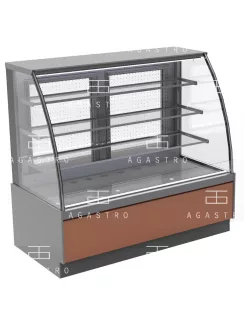   SWEET GLOBAL 2 VC L100 Hajlított üvegű süteményes pult +2°C/+4 °C, hűtéstartománnyal, 940 x 706 x 1260 mm