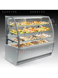   SWEET GLOBAL 2 VC L100 Hajlított üvegű süteményes pult +2°C/+4 °C, hűtéstartománnyal, 940 x 706 x 1260 mm
