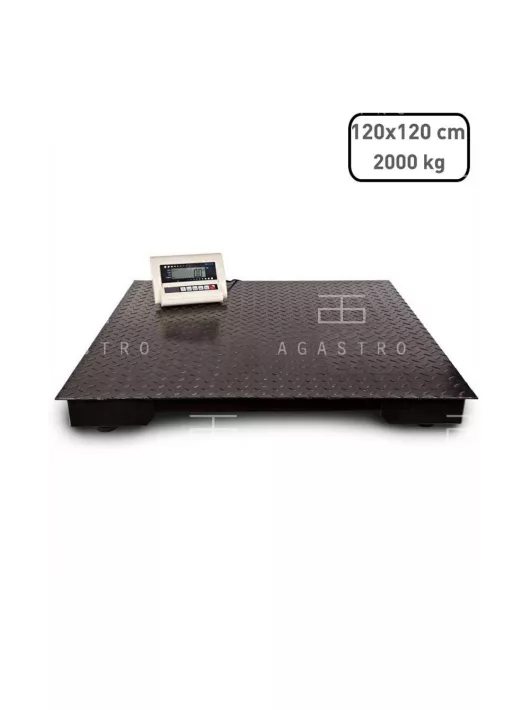 Raktári lapmérleg - 2000 kg - 120×120 cm