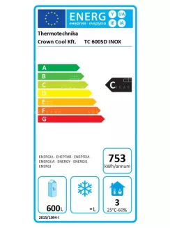   TC 600SD INOX  - Rozsdamentes hűtőszekrény - 600 literes, 700 x 825 x 1880 mm