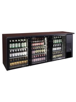   TC BB3GD Három üvegajtós bárhűtő (+25°C, 60% Rh) +2 ... +12 °C, 0.31 kW