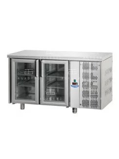   TF02MIDPV Üvegajtós hűtött munkaasztal GN 1/1 (+43°C, 65% Rh) 0...+10 °C, 0.513 kW