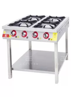 Álló gázüzemű tűzhely - 4 égő, 36 kW