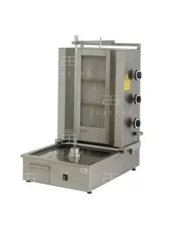 Gázüzemű gyros sütő - 3 égő - 35 kg hús