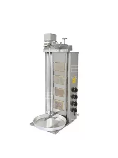 Gázüzemű gyros sütő PB-s - 4 égő - 70 kg hús
