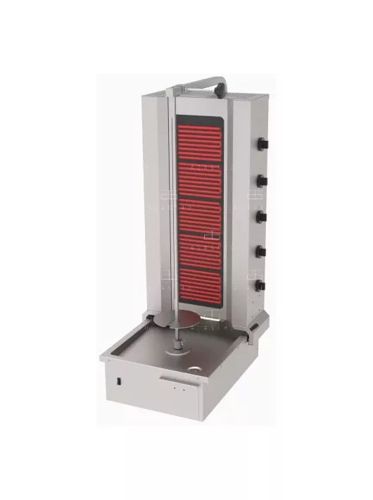 Elektromos gyros sütő - 5 zónás - 100 kg hús