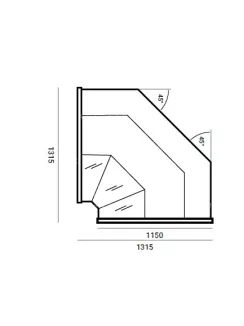   WCH-8/1 Nw 1350 CARMEN - Sarokpult beépített aggregáttal - ventilációs