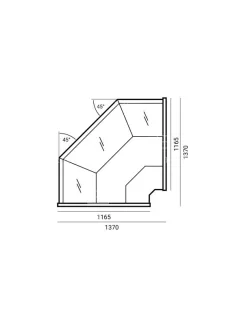  WCH-8/1 Nz 1370 CARMEN - Sarokpult beépített aggregáttal - ventilációs