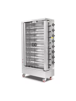 Elektromos grillcsirke sütő 8 db nyárssal (48 db csirke)
