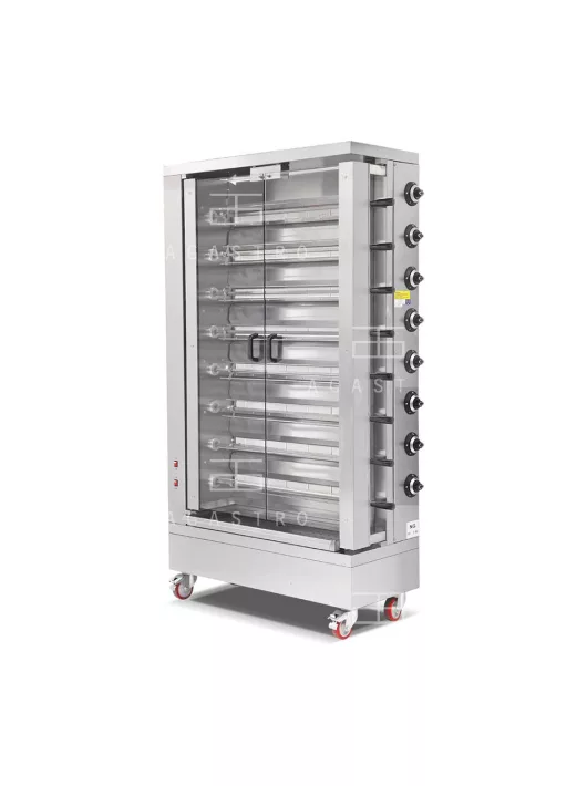 Elektromos grillcsirke sütő 8 db nyárssal (48 db csirke)