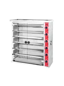Elektromos grillcsirke sütő 6 nyárssal (24-30 db csirke)