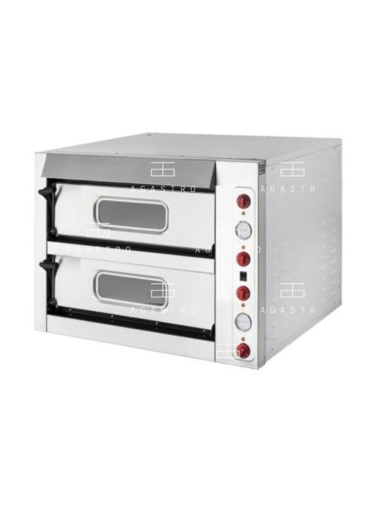 Kétaknás ipari elektromos pizzakemence 4+4-es 10 kW