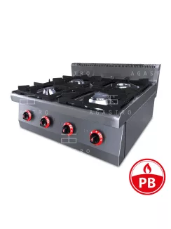    4 égős asztali PB gázüzemű tűzhely, őrlánggal - 700Sr
