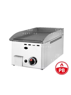 PB gázüzemű snack rostlap 4 kW -  sima - 33 cm széles