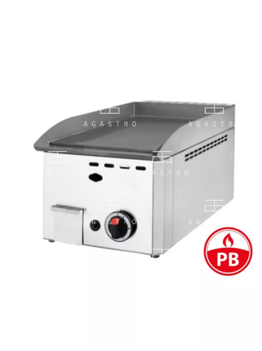 PB gázüzemű snack rostlap 4 kW -  sima - 33 cm széles