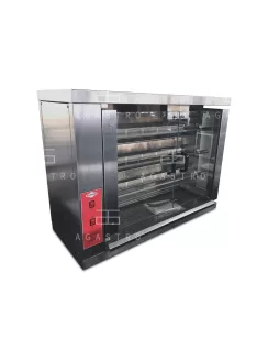 Gázüzemű grillcsirke sütő 3 nyárssal (18 db csirke)