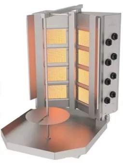 2x4 égős gázüzemű gyros sütő