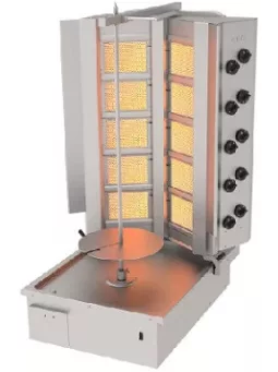 2x5 égős gázüzemű gyros sütő