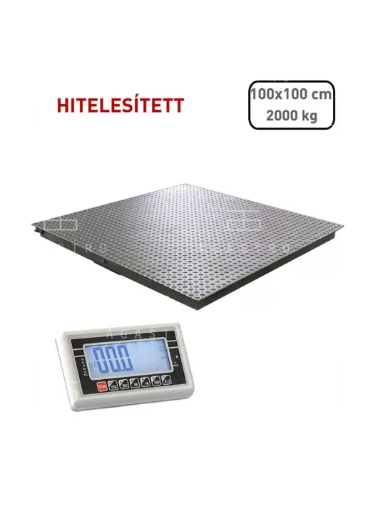 Hitelesített lapmérleg - 2000 kg