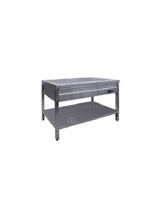 Melegentartó pult nyitott kivitelben - 3 x GN1/1 - fűtőszálas