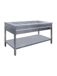  Melegentartó pult nyitott kivitelben - 5 x GN1/1 - fűtőpaplanos